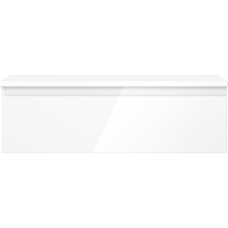 Mexen Orio koupelnová skříňka pod umyvadlo 80 cm s deskou, 1 zásuvka, bílý lesk - 91A10-08023-1-BFC00