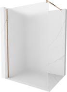 Mexen Kioto sprchová stěna Walk-in 120 x 200 cm, matný 8 mm, růžové zlato - 800-120-101-60-30