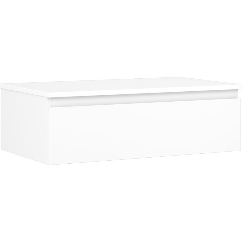 Mexen Orio koupelnová skříňka pod umyvadlo 80 cm s deskou, 1 zásuvka, bílá matná - 91A10-08023-1-BFC01