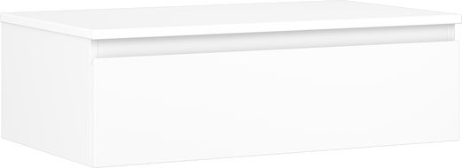 Mexen Orio koupelnová skříňka pod umyvadlo 80 cm s deskou, 1 zásuvka, bílá matná - 91A10-08023-1-BFC01