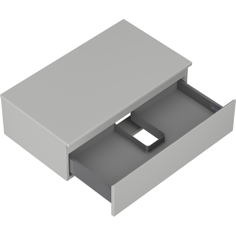 Mexen Orio koupelnová skříňka pod umyvadlo 80 cm s deskou, 1 zásuvka, šedý mat - 91A10-08023-1-BFC62
