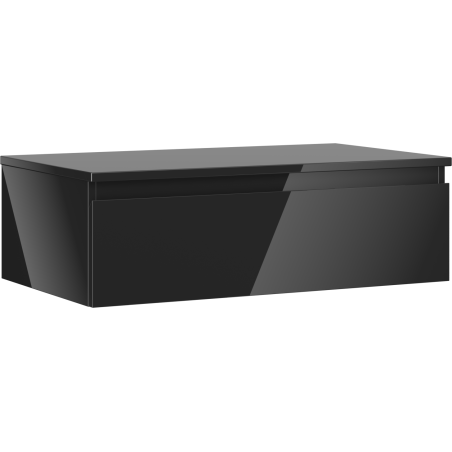 Mexen Orio koupelnová skříňka pod umyvadlo 80 cm s deskou, 1 zásuvkou, černý lesk - 91A10-08023-1-BFC70