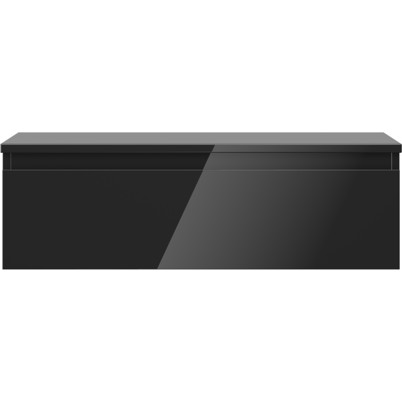 Mexen Orio koupelnová skříňka pod umyvadlo 80 cm s deskou, 1 zásuvkou, černý lesk - 91A10-08023-1-BFC70