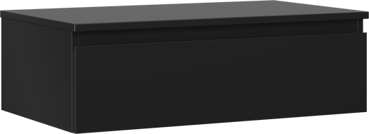 Mexen Orio koupelnová skříňka pod umyvadlo 80 cm s deskou, 1 zásuvka, černá matná - 91A10-08023-1-BFC71