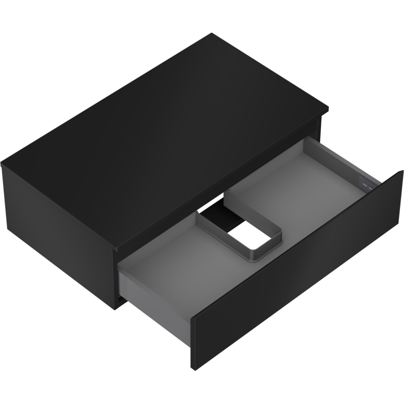 Mexen Orio koupelnová skříňka pod umyvadlo 80 cm s deskou, 1 zásuvka, černá matná - 91A10-08023-1-BFC71