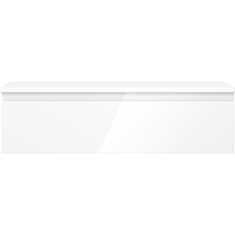 Mexen Orio koupelnová skříňka pod umyvadlo 90 cm s deskou, 1 zásuvka, bílý lesk - 91A10-09023-1-BFC00