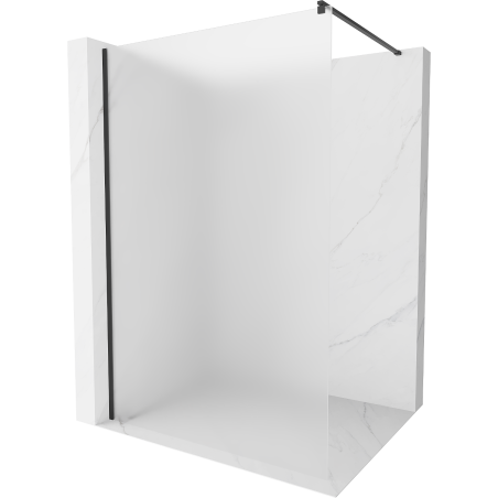 Mexen Kioto sprchová stěna Walk-in 100 x 200 cm, matná 8 mm, černá - 800-100-101-70-30