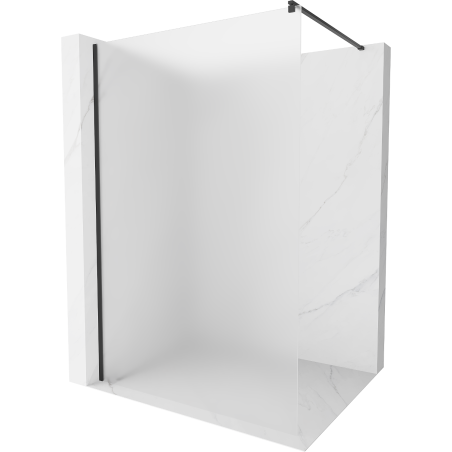 Mexen Kioto sprchová stěna Walk-in 100 x 200 cm, námraza 8 mm, černá - 800-100-101-70-30