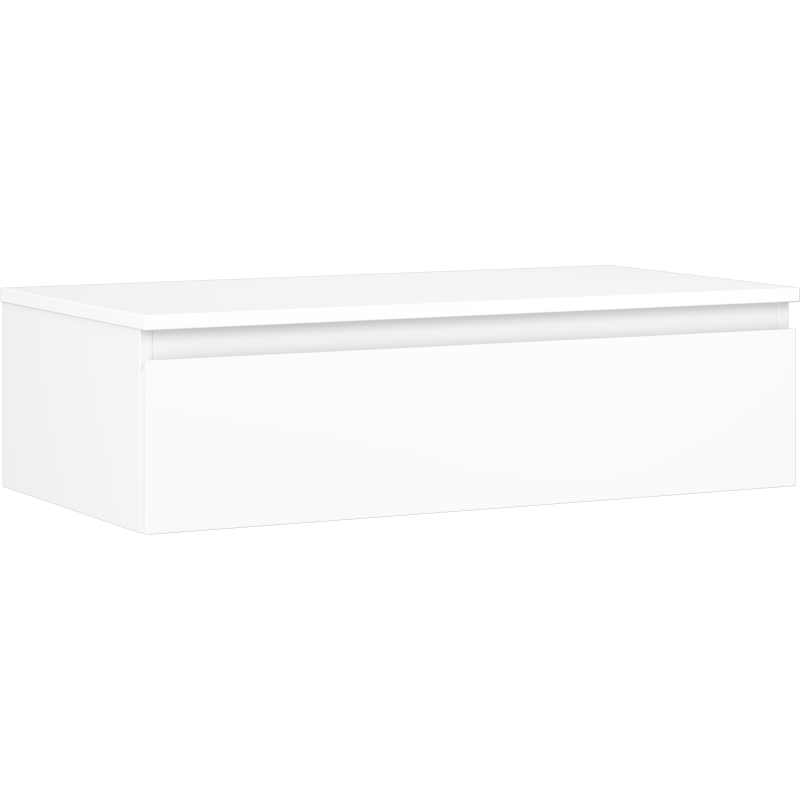 Mexen Orio koupelnová skříňka pod umyvadlo 90 cm s deskou, 1 zásuvka, bílá mat - 91A10-09023-1-BFC01