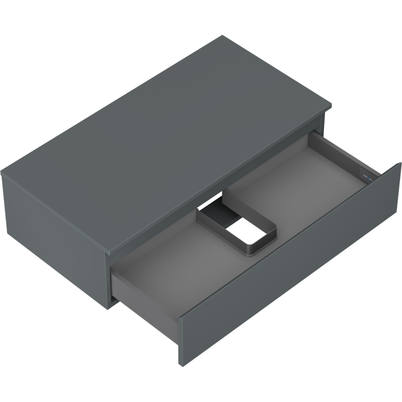 Mexen Orio koupelnová skříňka pod umyvadlo 90 cm s deskou, 1 zásuvka, grafit mat - 91A10-09023-1-BFC66