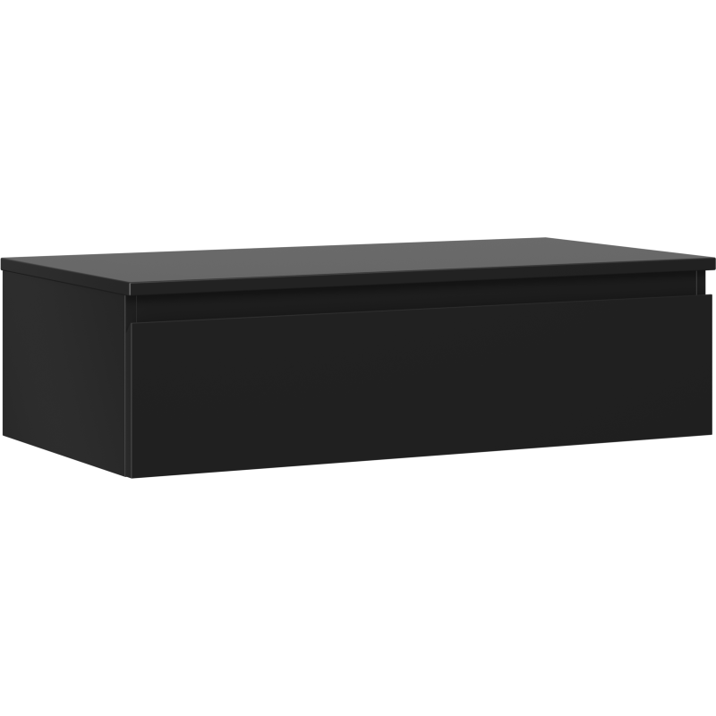 Mexen Orio koupelnová skříňka pod umyvadlo 90 cm s deskou, 1 zásuvka, černá mat - 91A10-09023-1-BFC71