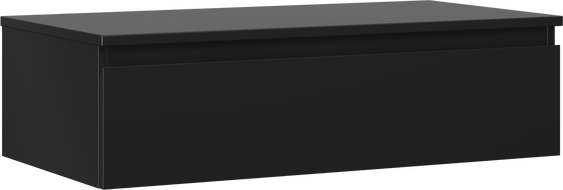 Mexen Orio koupelnová skříňka pod umyvadlo 90 cm s deskou, 1 zásuvka, černá mat - 91A10-09023-1-BFC71