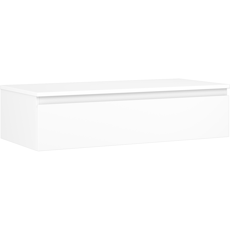 Mexen Orio koupelnová skříňka pod umyvadlo 100 cm s deskou, 1 zásuvka, bílá mat - 91A10-10023-1-BFC01