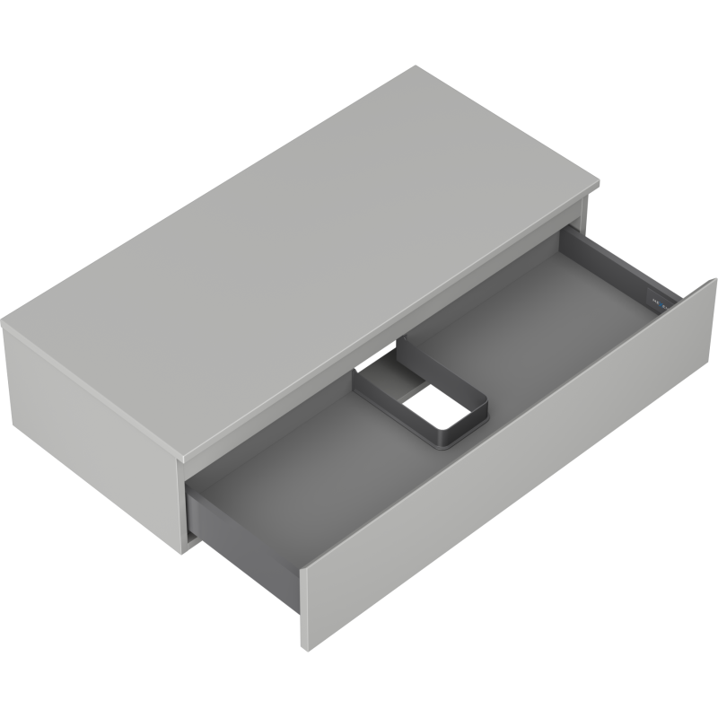 Mexen Orio koupelnová skříňka pod umyvadlo 100 cm s deskou, 1 zásuvkou, šedá mat - 91A10-10023-1-BFC62