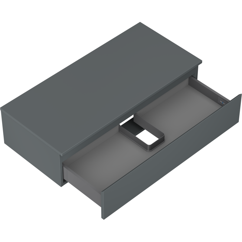 Mexen Orio koupelnová skříňka pod umyvadlo 100 cm s deskou, 1 zásuvka, grafit mat - 91A10-10023-1-BFC66