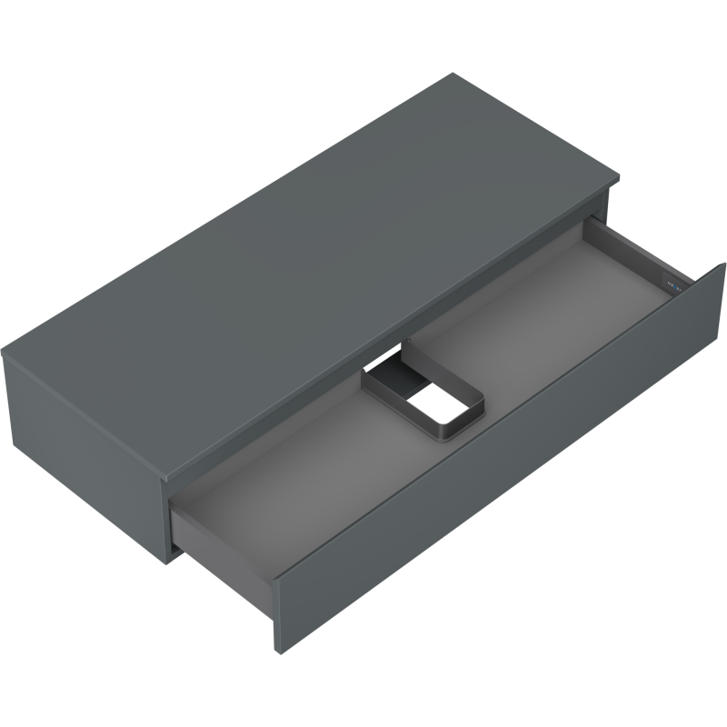 Mexen Orio koupelnová skříňka pod umyvadlo 120 cm s deskou, 1 zásuvka, matný grafit - 91A10-12023-1-BFC66