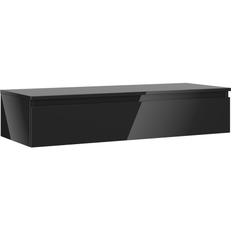 Mexen Orio koupelnová skříňka pod umyvadlo 120 cm s deskou, 1 zásuvka, černý lesk - 91A10-12023-1-BFC70