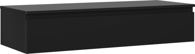 Mexen Orio koupelnová skříňka pod umyvadlo 120 cm s deskou, 1 zásuvka, černá mat - 91A10-12023-1-BFC71