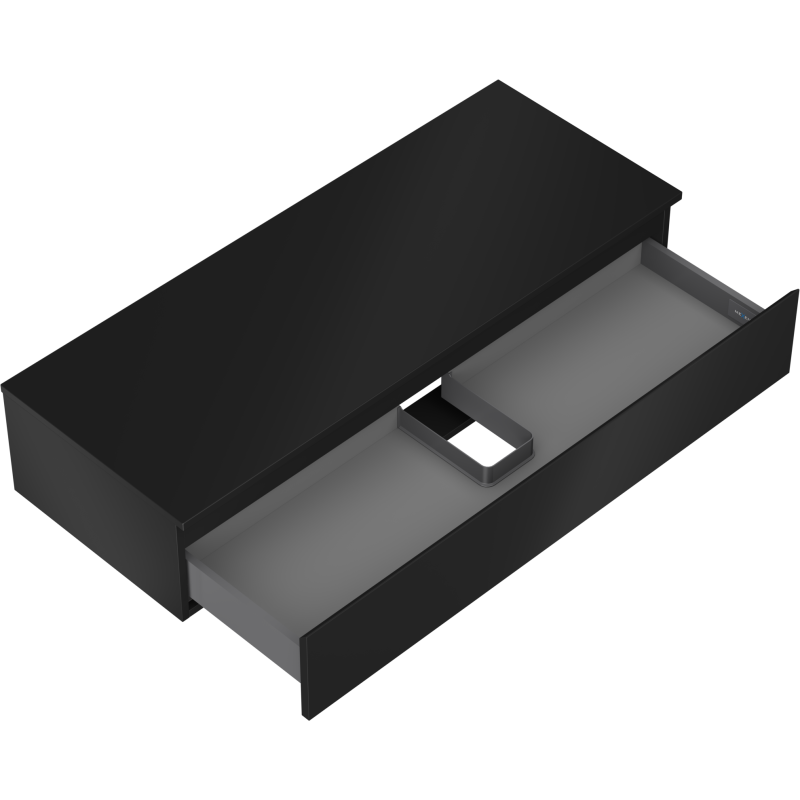 Mexen Orio koupelnová skříňka pod umyvadlo 120 cm s deskou, 1 zásuvka, černá mat - 91A10-12023-1-BFC71