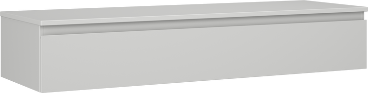 Mexen Orio koupelnová skříňka pod umyvadlo 140 cm s deskou, 1 zásuvka, šedá mat - 91A10-14023-1-BFC62