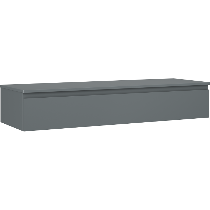 Mexen Orio koupelnová skříňka pod umyvadlo 140 cm s deskou, 1 zásuvka, grafit mat - 91A10-14023-1-BFC66