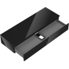 Mexen Orio koupelnová skříňka pod umyvadlo 140 cm s deskou, 1 zásuvka, černý lesk - 91A10-14023-1-BFC70
