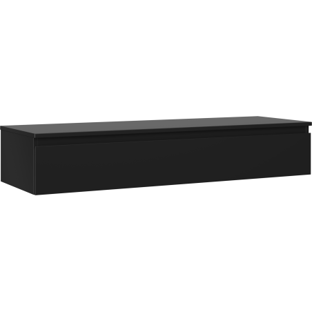 Mexen Orio koupelnová skříňka pod umyvadlo 140 cm s deskou, 1 zásuvka, černá mat - 91A10-14023-1-BFC71