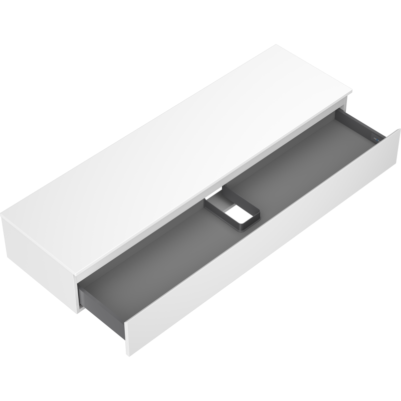 Mexen Orio koupelnová skříňka pod umyvadlo 160 cm s deskou, 1 zásuvka, bílá mat - 91A10-16023-1-BFC01