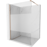 Mexen Kioto sprchová stěna Walk-in 100 x 200 cm, transparentní/matné 8 mm, růžové zlato - 800-100-101-60-35