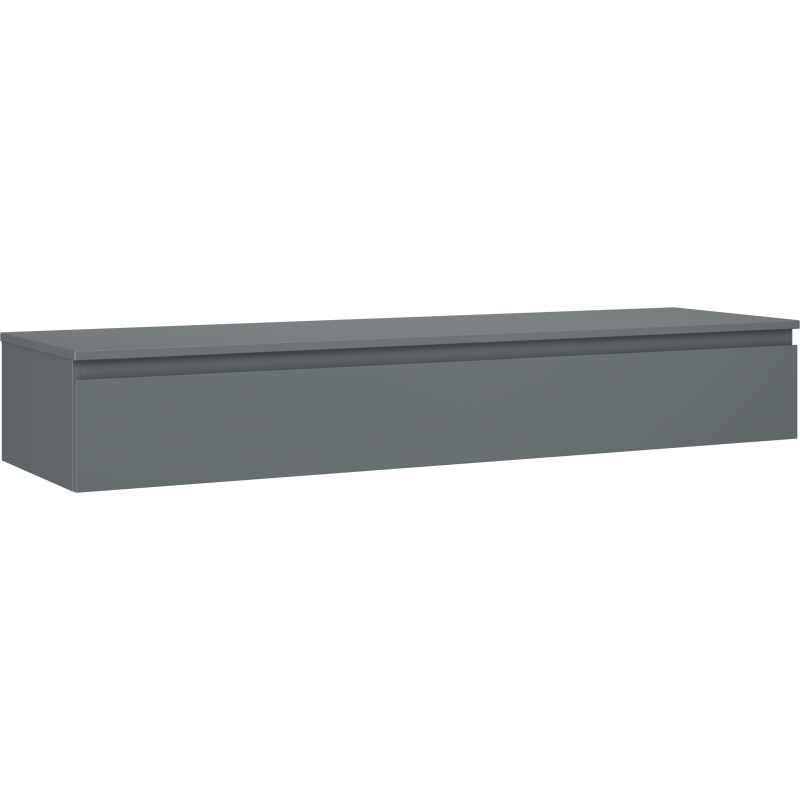 Mexen Orio koupelnová skříňka pod umyvadlo 160 cm s deskou, 1 zásuvka, grafit mat - 91A10-16023-1-BFC66