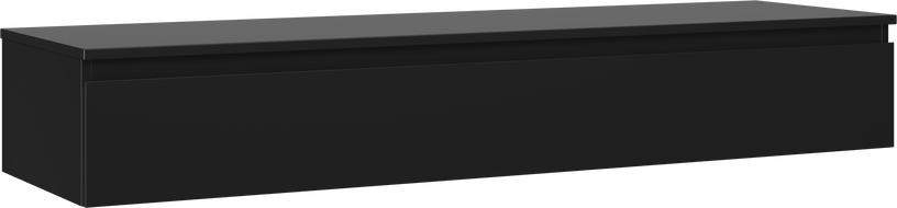 Mexen Orio koupelnová skříňka pod umyvadlo 160 cm s deskou, 1 zásuvka, černá mat - 91A10-16023-1-BFC71