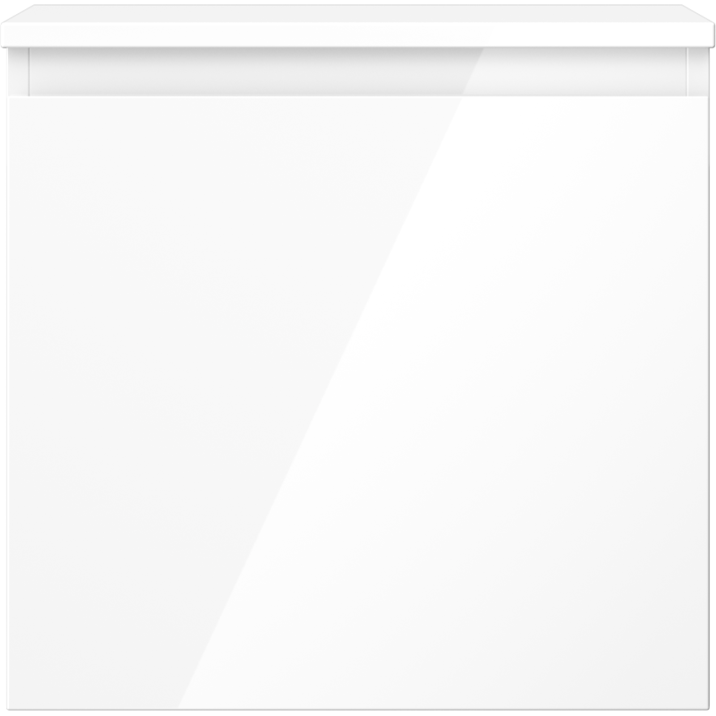 Mexen Orio koupelnová skříňka pod umyvadlo 50 cm s deskou, 1 zásuvka, bílý lesk - 91A10-05047-1-BFC00