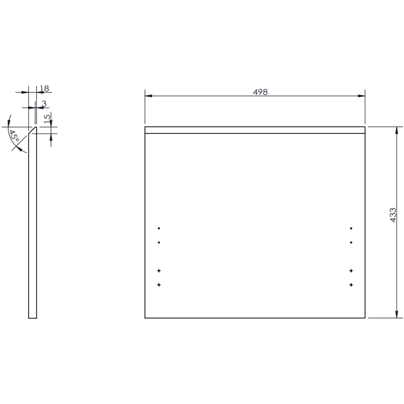 Mexen Orio koupelnová skříňka pod umyvadlo 50 cm s deskou, 1 zásuvka, bílý lesk - 91A10-05047-1-BFC00
