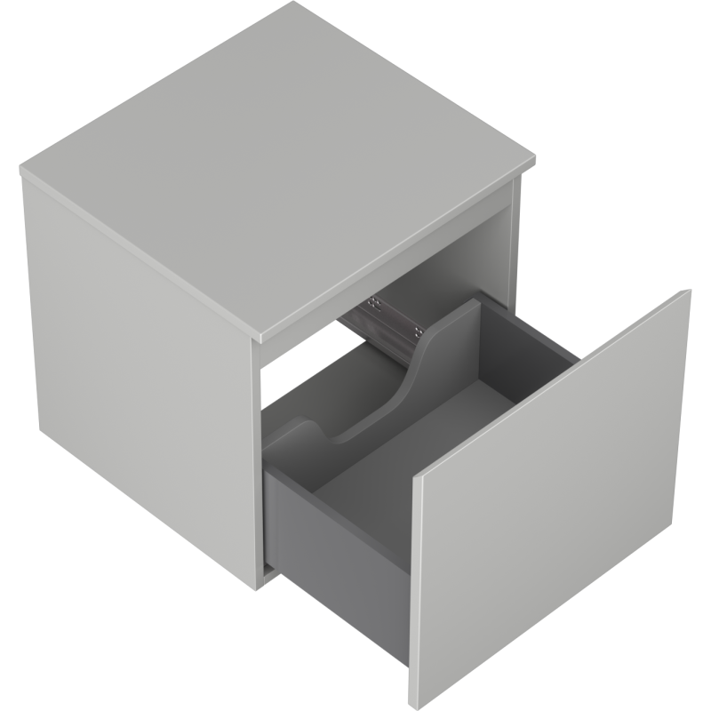 Mexen Orio koupelnová skříňka pod umyvadlo 50 cm s deskou, 1 zásuvka, šedá mat - 91A10-05047-1-BFC62