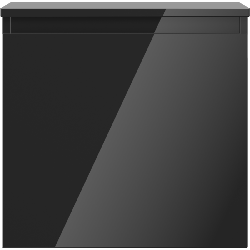 Mexen Orio koupelnová skříňka pod umyvadlo 50 cm s deskou, 1 zásuvka, černý lesk - 91A10-05047-1-BFC70