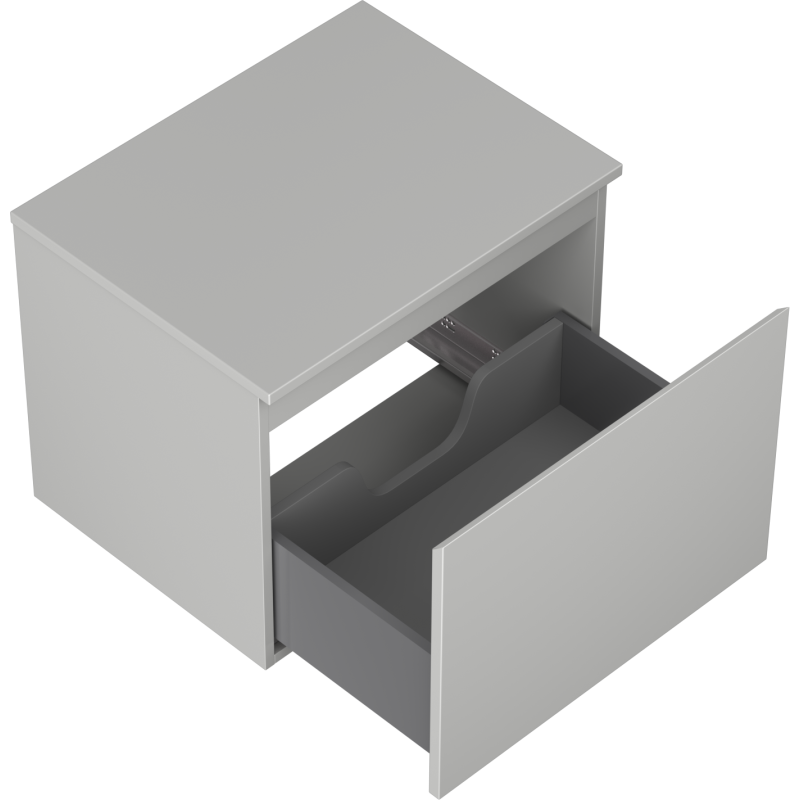 Mexen Orio koupelnová skříňka pod umyvadlo 60 cm s deskou, 1 zásuvka, šedá matná - 91A10-06047-1-BFC62