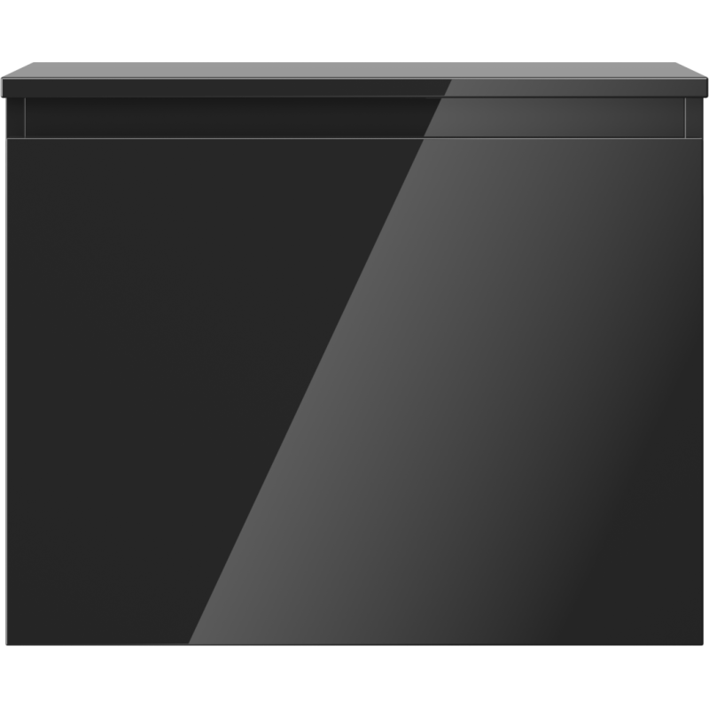 Mexen Orio koupelnová skříňka pod umyvadlo 60 cm s deskou, 1 zásuvka, černý lesk - 91A10-06047-1-BFC70