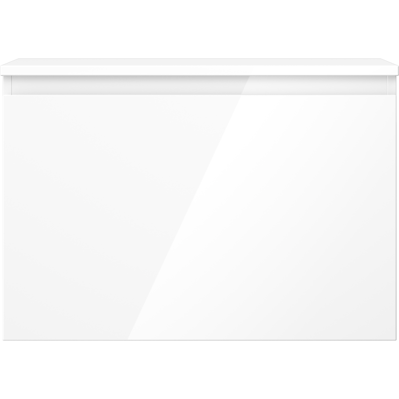 Mexen Orio koupelnová skříňka pod umyvadlo 70 cm s deskou, 1 zásuvka, bílý lesk - 91A10-07047-1-BFC00