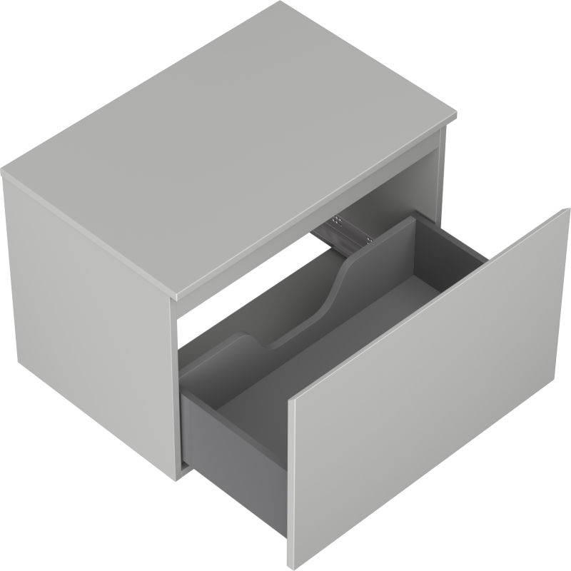 Mexen Orio koupelnová skříňka pod umyvadlo 70 cm s deskou, 1 zásuvka, šedá mat - 91A10-07047-1-BFC62