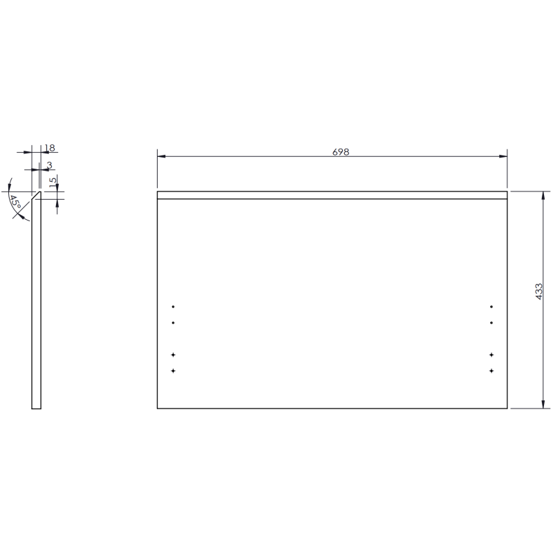 Mexen Orio koupelnová skříňka pod umyvadlo 70 cm s deskou, 1 zásuvka, matná grafit - 91A10-07047-1-BFC66