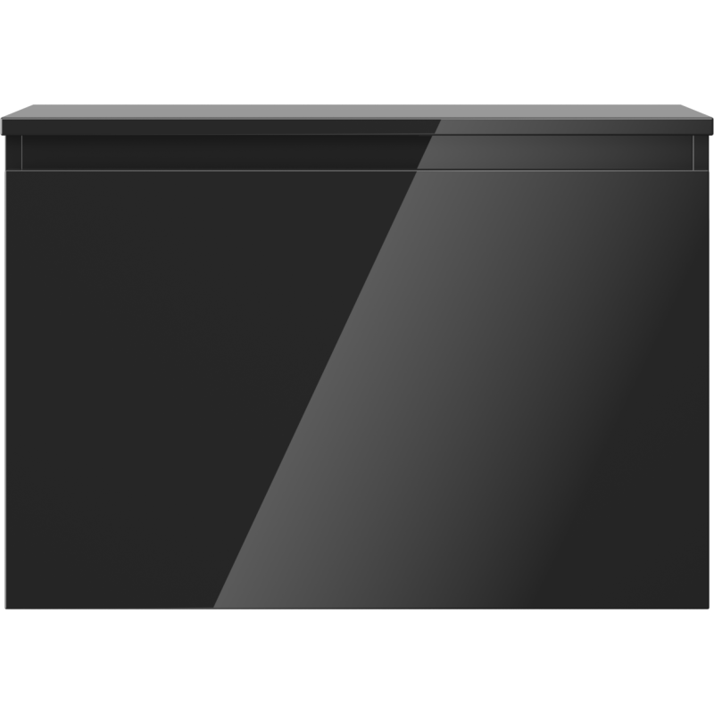 Mexen Orio koupelnová skříňka pod umyvadlo 70 cm s deskou, 1 zásuvka, černý lesk - 91A10-07047-1-BFC70