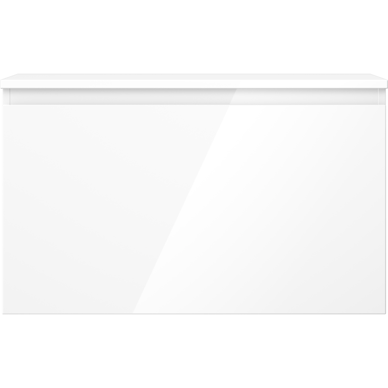 Mexen Orio koupelnová skříňka pod umyvadlo 80 cm s deskou, 1 zásuvka, bílý lesk - 91A10-08047-1-BFC00