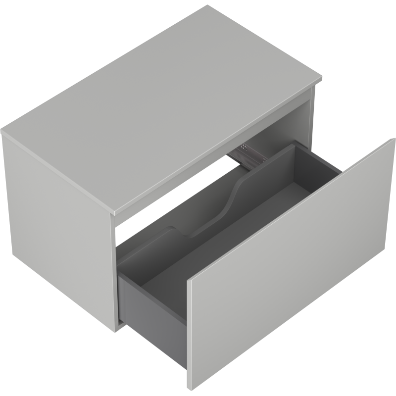 Mexen Orio koupelnová skříňka pod umyvadlo 80 cm s deskou, 1 zásuvka, šedá matná - 91A10-08047-1-BFC62