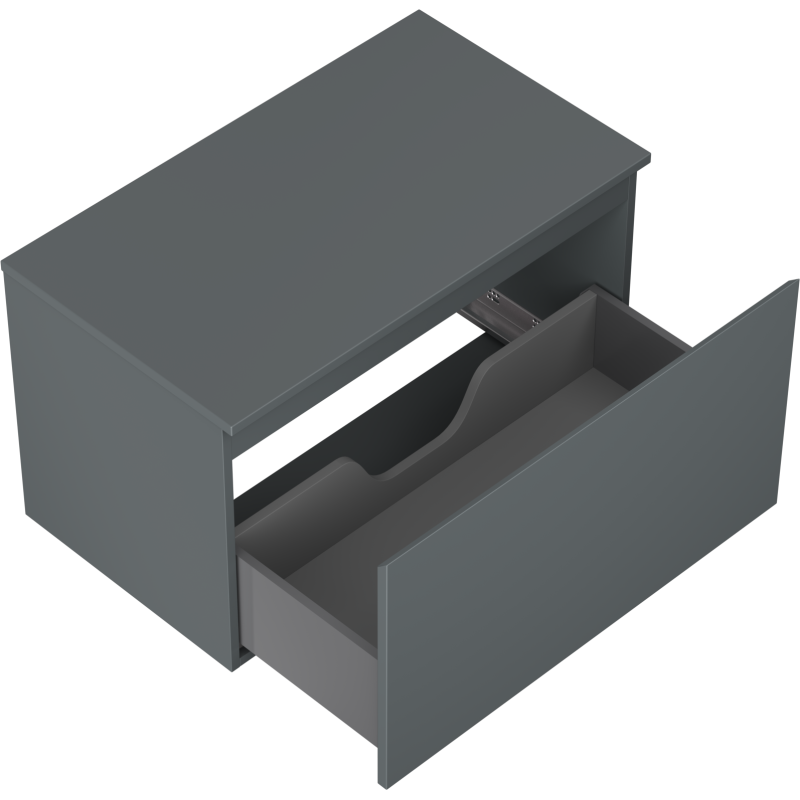 Mexen Orio koupelnová skříňka pod umyvadlo 80 cm s deskou, 1 zásuvka, matná grafitová - 91A10-08047-1-BFC66