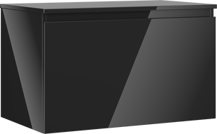 Mexen Orio koupelnová skříňka pod umyvadlo 80 cm s deskou, 1 zásuvka, černý lesk - 91A10-08047-1-BFC70