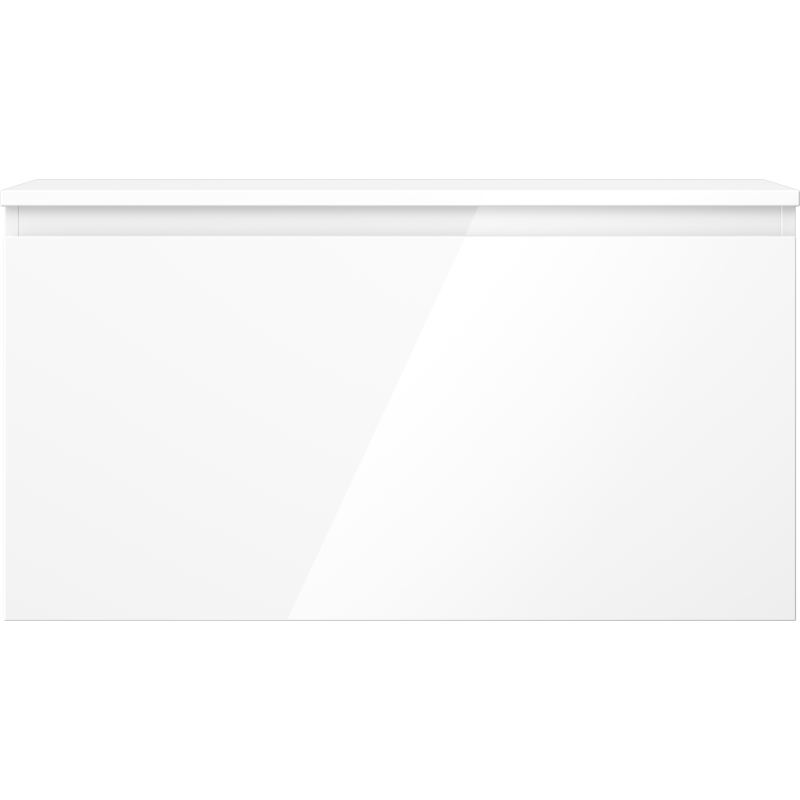Mexen Orio koupelnová skříňka pod umyvadlo 90 cm s deskou, 1 zásuvka, bílý lesk - 91A10-09047-1-BFC00
