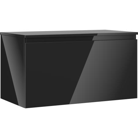 Mexen Orio koupelnová skříňka pod umyvadlo 90 cm s deskou, 1 zásuvka, černý lesk - 91A10-09047-1-BFC70