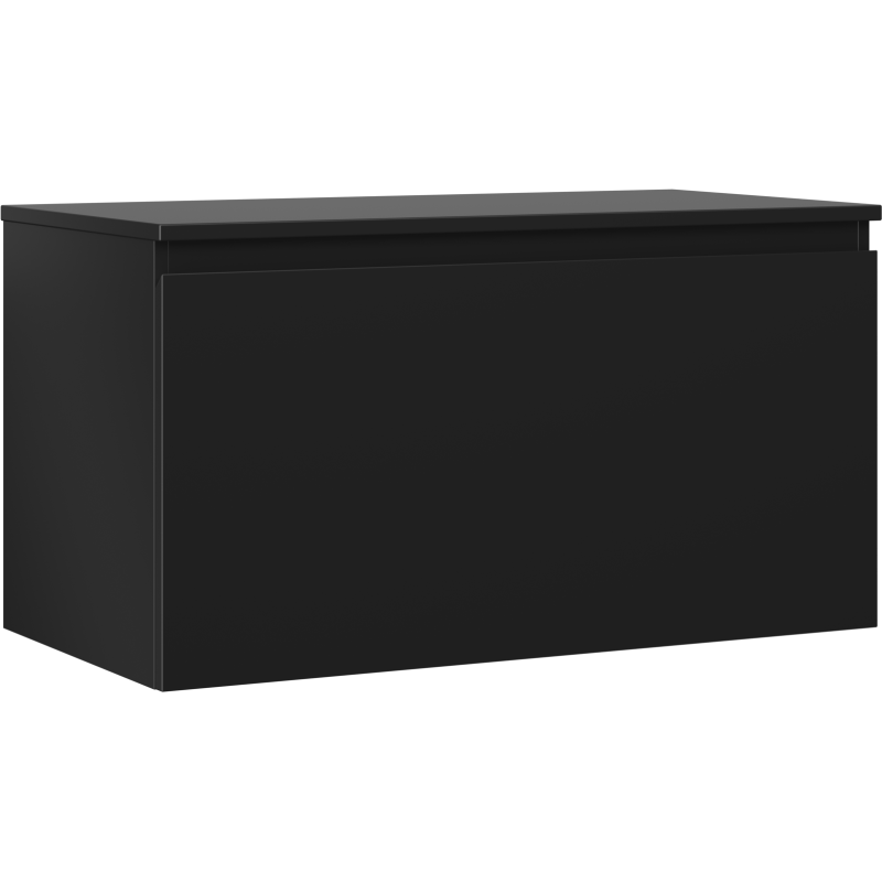 Mexen Orio koupelnová skříňka pod umyvadlo 90 cm s deskou, 1 zásuvka, černá matná - 91A10-09047-1-BFC71