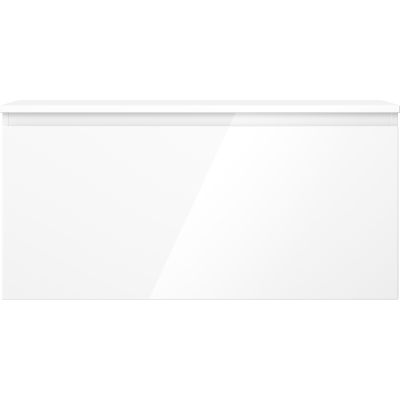Mexen Orio koupelnová skříňka pod umyvadlo 100 cm s deskou, 1 zásuvka, bílý lesk - 91A10-10047-1-BFC00