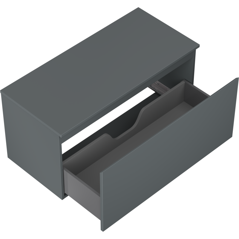 Mexen Orio koupelnová skříňka pod umyvadlo 100 cm s deskou, 1 zásuvka, matný grafit - 91A10-10047-1-BFC66